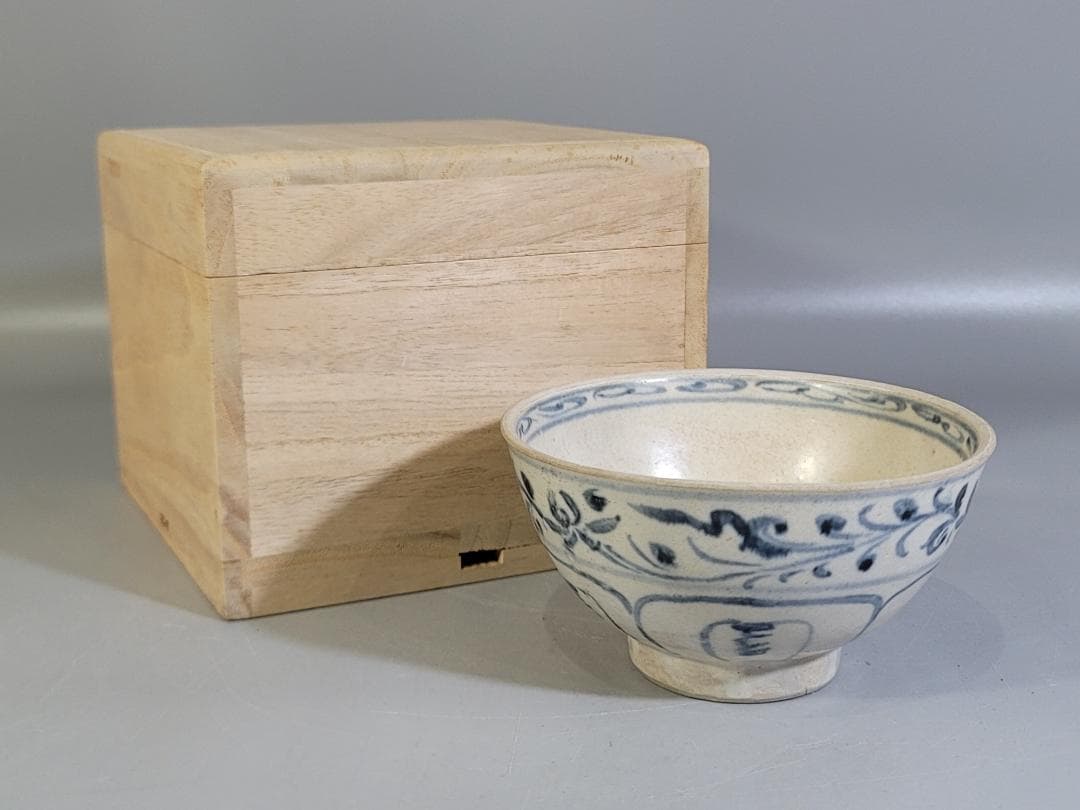 専用 茶道具 安南 染付 茶碗 時代物 DT435