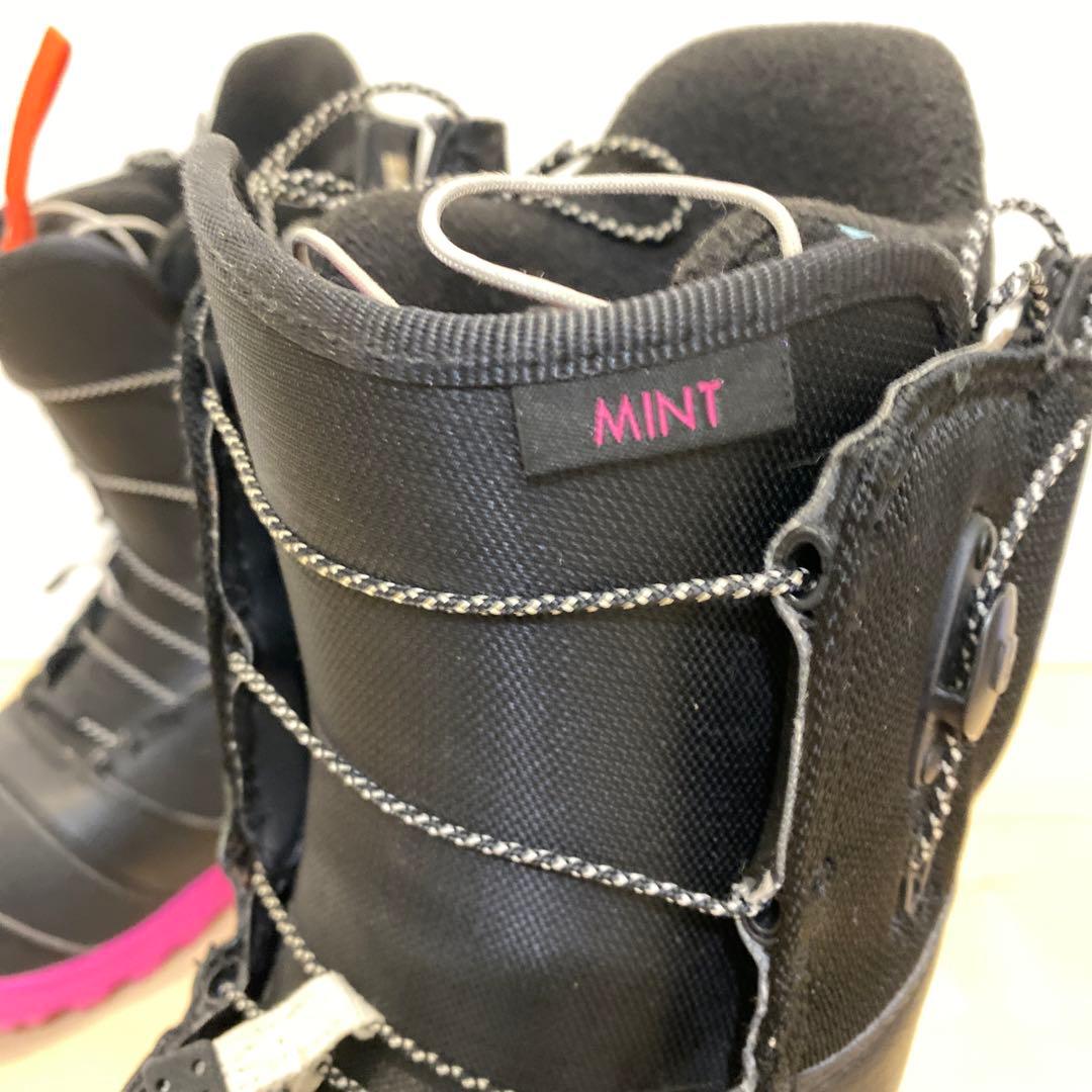 【美品_即日発送】BURTON スノボMINT-ASIAN FIT 22.5cm