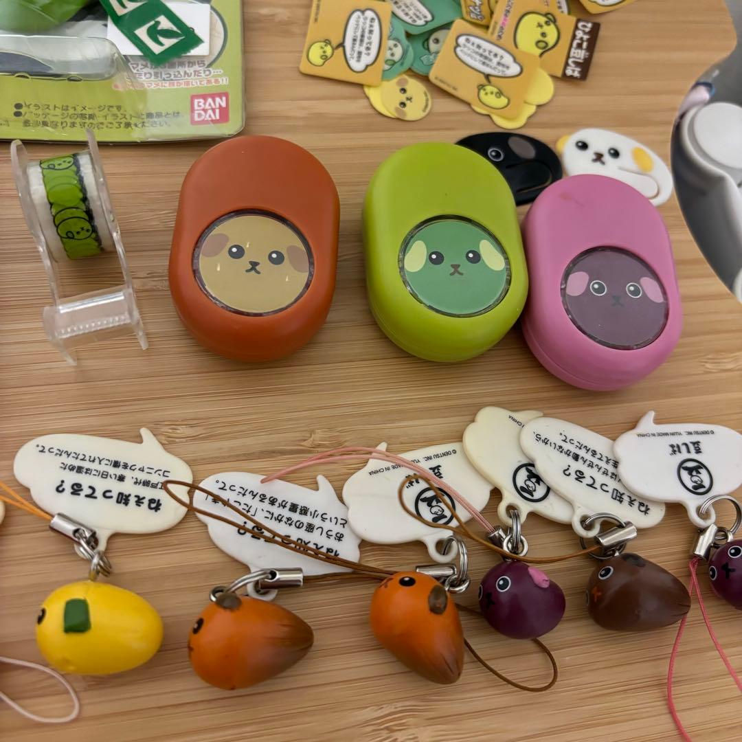 豆しば　まめちしき　ストラップ　グッズまとめ売り　∞エダマメ