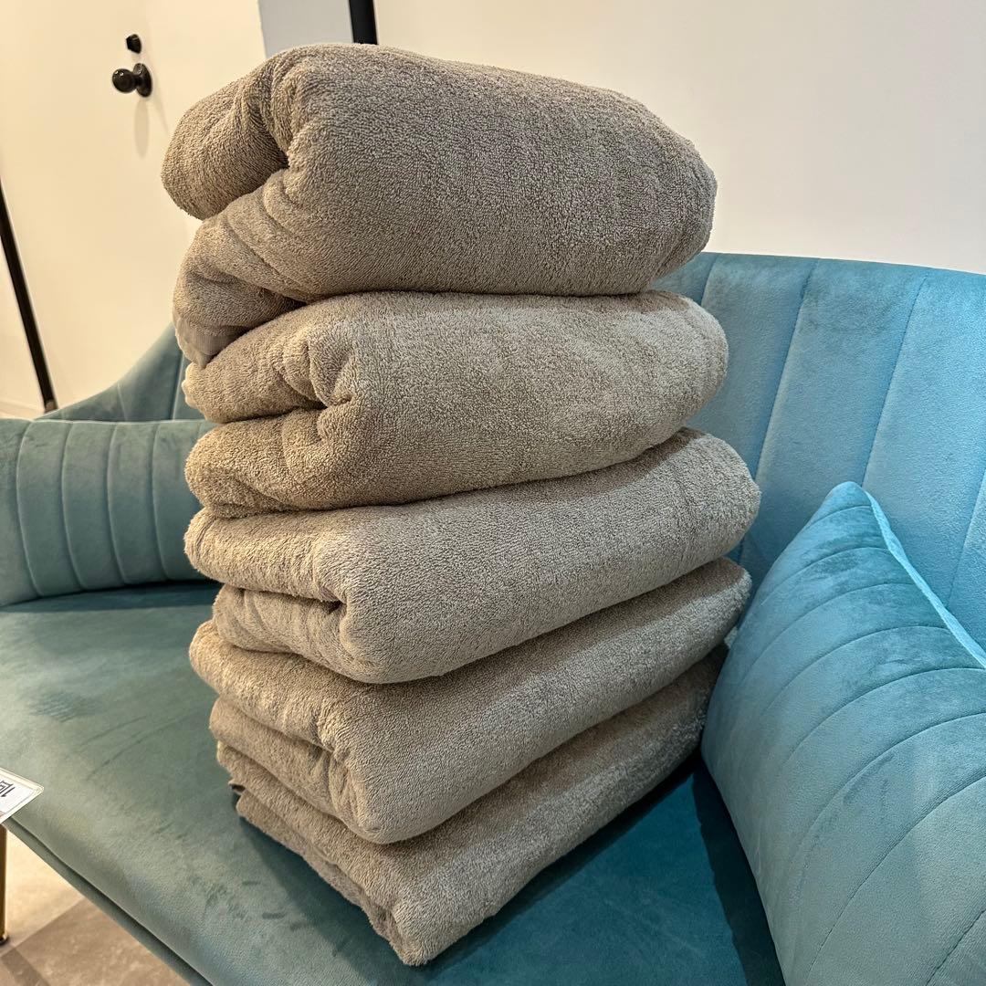 新品未使用　ベッドタオル5枚セット　140×215