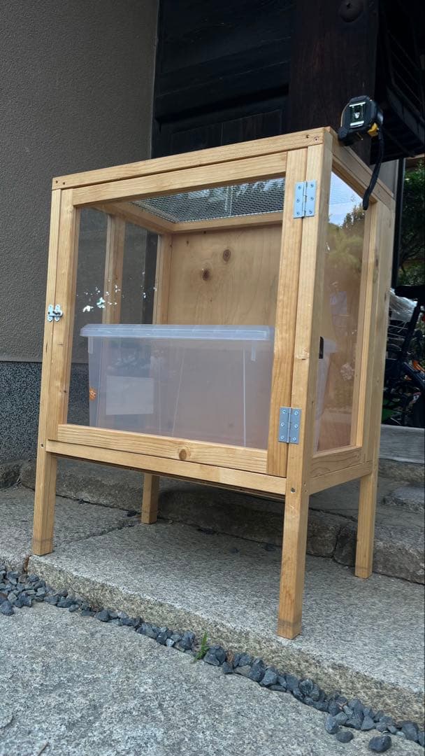 【大阪】手製飼育小屋　飼育ケース　虫かご鳥かご　カブトムシ　爬虫類◆おまけ付き◆