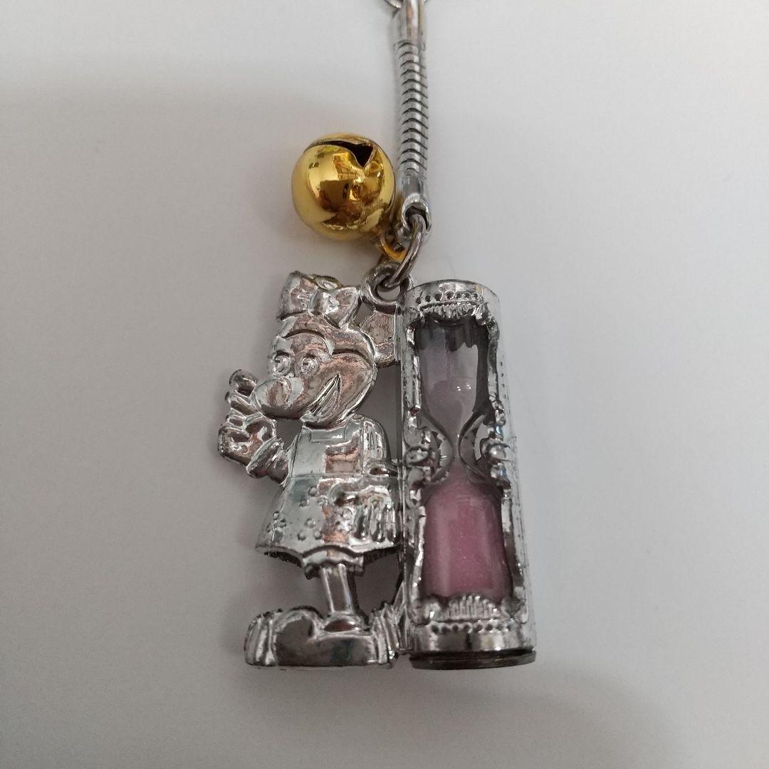 レトロ 当時物 ヴィンテージ キーホルダー ミニーマウス レア品 砂時計