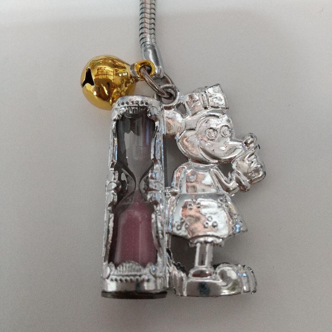 レトロ 当時物 ヴィンテージ キーホルダー ミニーマウス レア品 砂時計