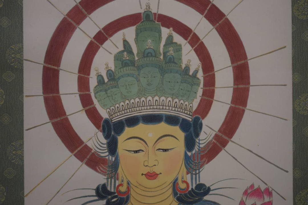 不詳/作者不明/観音図/布袋屋掛軸HF-758