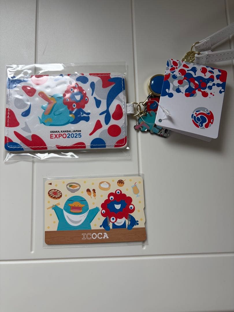大阪•関西万博 JR西日本ミャクミャク合皮パスケース　ICOCAセット