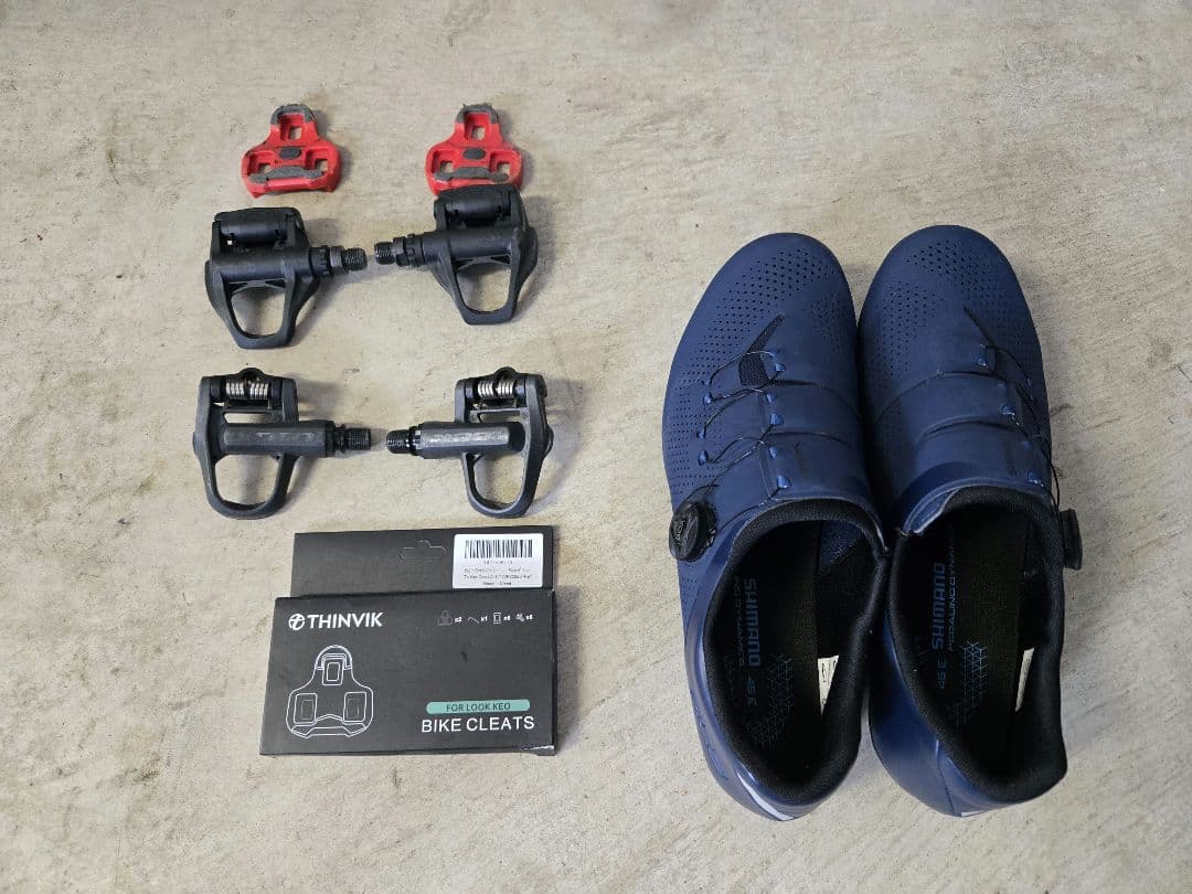 【まとめ売り】ビンディングシューズ & SPD-SLペダルセット
