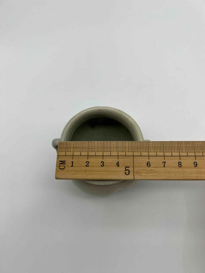 宋時代　定窯　白磁瓜形双耳壺　茶入　茶道具　水指　水差し 唐物(F-51)