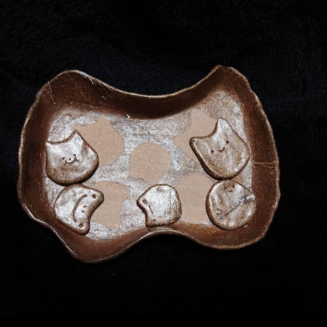 【2325】.皿セット…備前焼