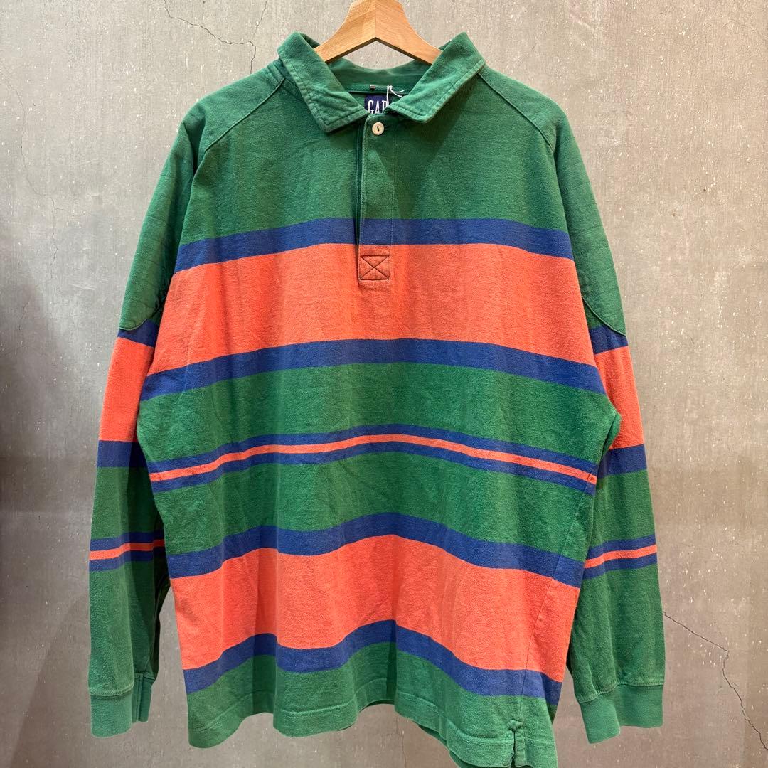 90s OLD GAP ラガーシャツ オールドギャップ ポロシャツ 長袖
