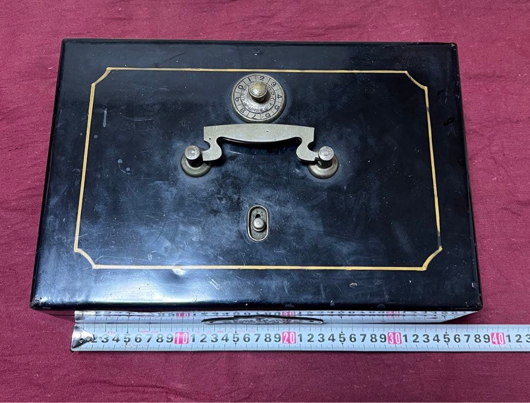 【希少品】千鳥式手提金庫　明治大正　戦前アンティーク　　ヴィンテージ　古道具