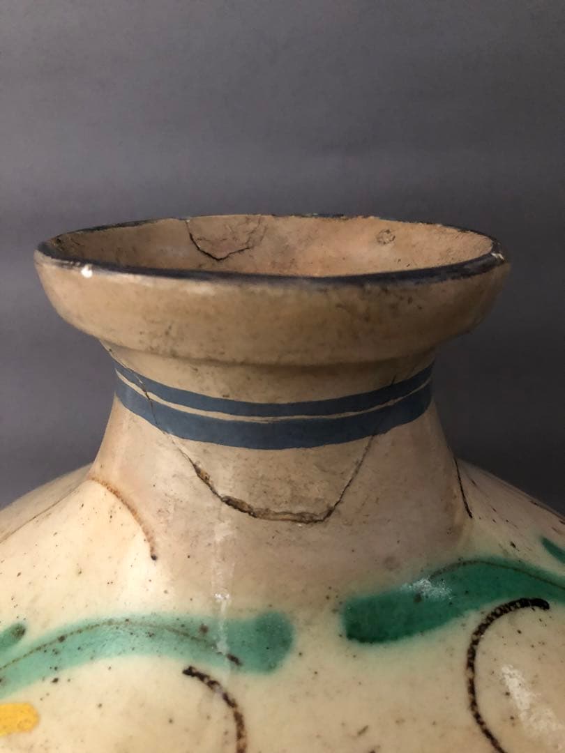 スペイン骨董　エル・ブエンタ・デル・アルゾビス窯　片手壺、水差し　アンティーク