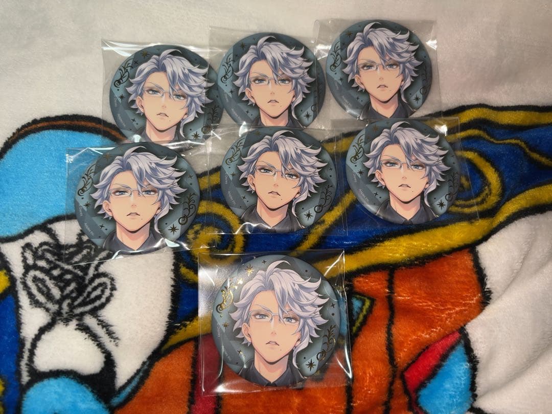 ツイステ ブレイジングジュエル 缶バッジ アズール