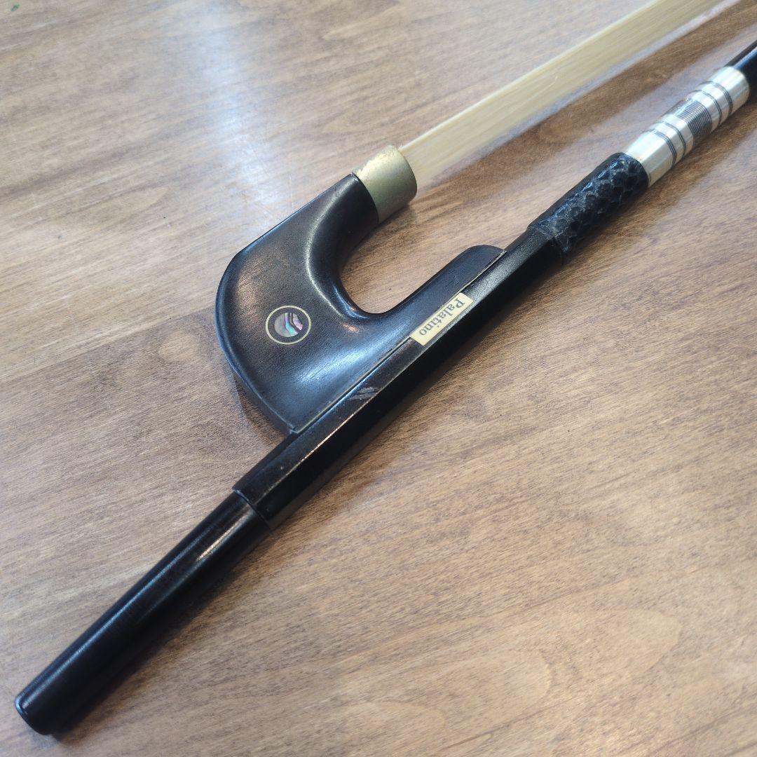 黒いバス弓Palatino？中古コントラバス弓ジャーマン式