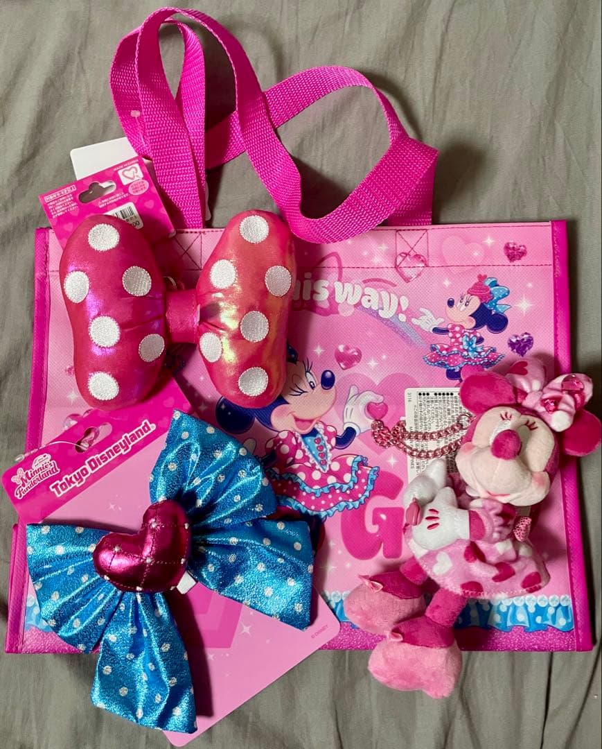 パルパルーザ ミニーマウス トートバッグセット 4点セット リボン ピンク