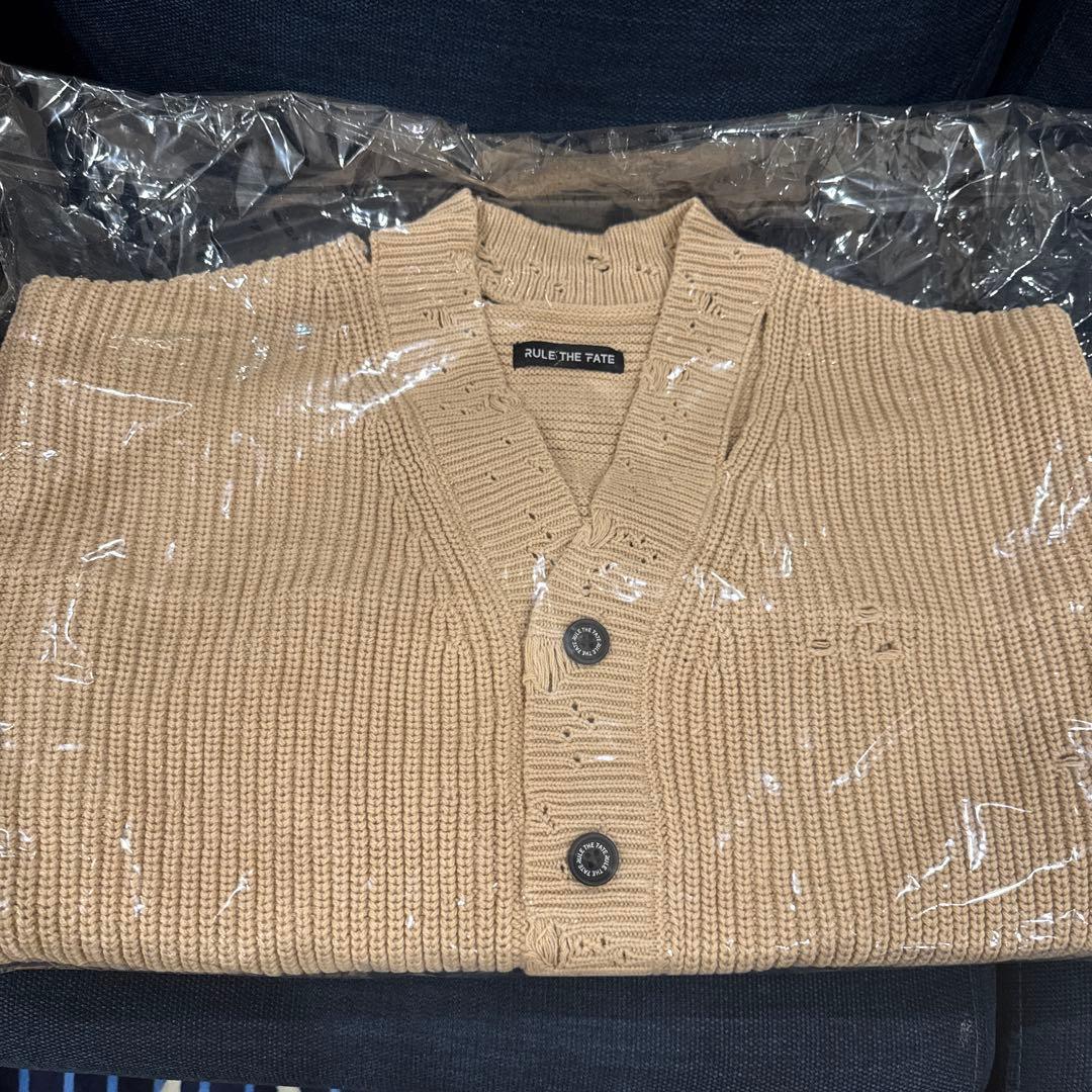 RULE THE FATE ダメージニットカーディガン