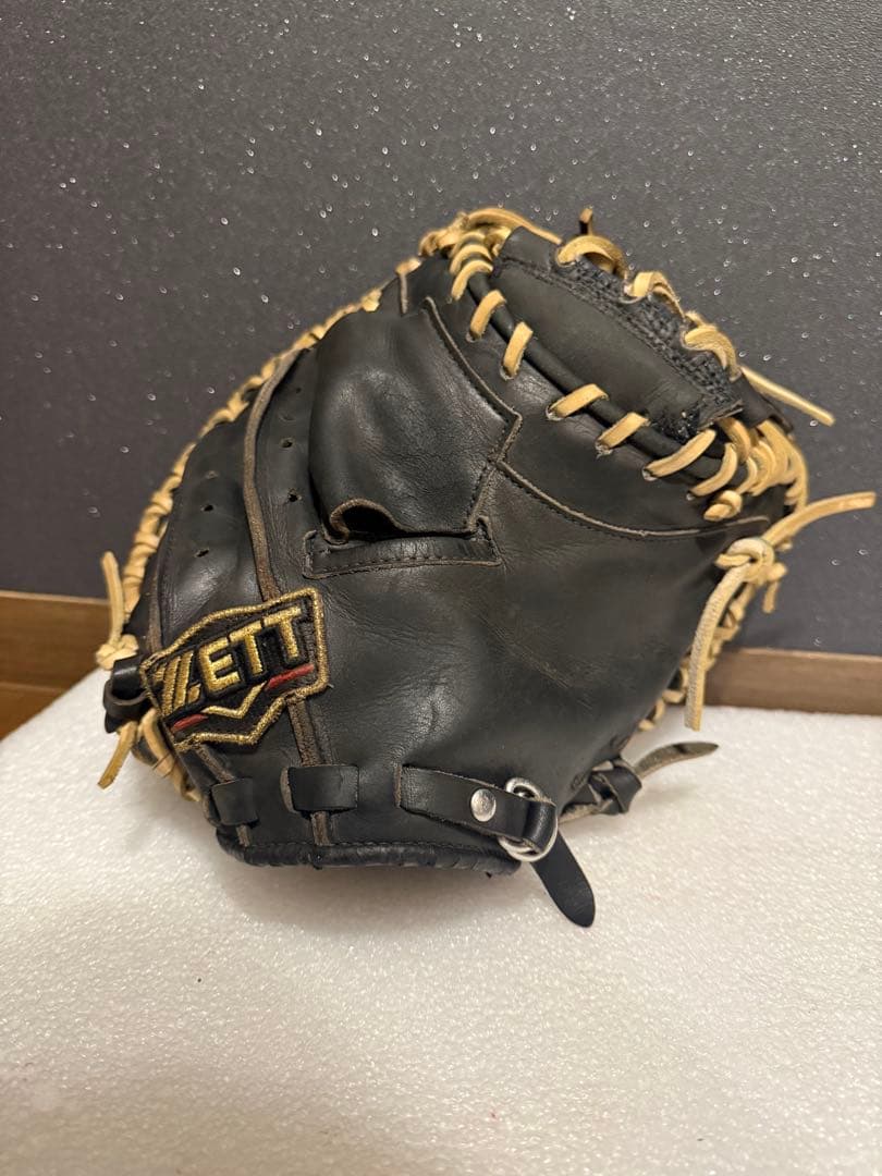 ★人気★ ゼット プロステイタス 硬式用キャッチャーミット 全紐交換済