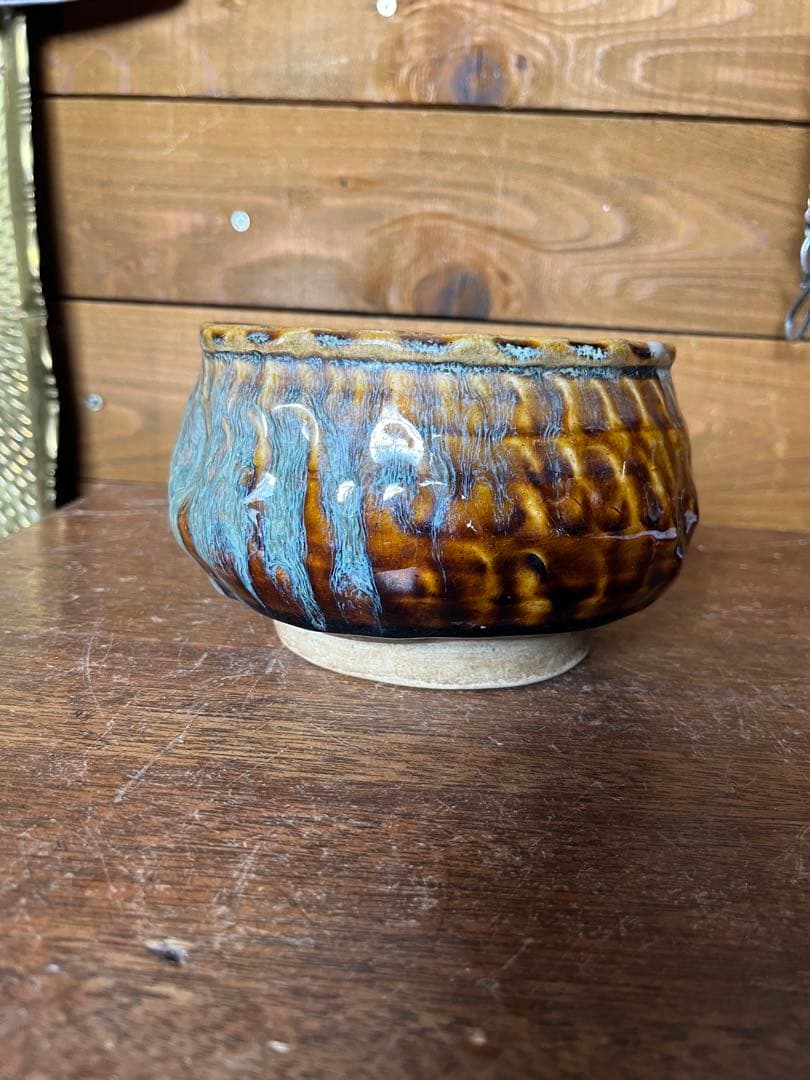 古い　陶器 茶碗