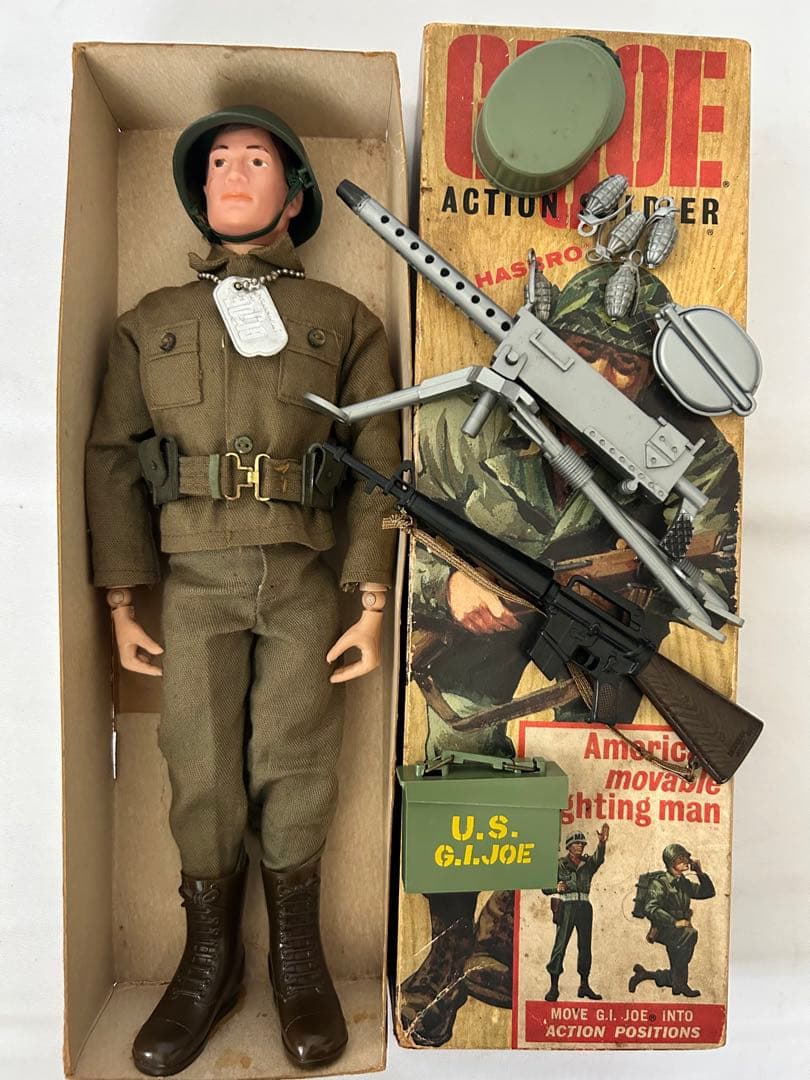 ビンテージGIジョー　1964 アクションソルジャーセット②元箱付き　ハスブロ