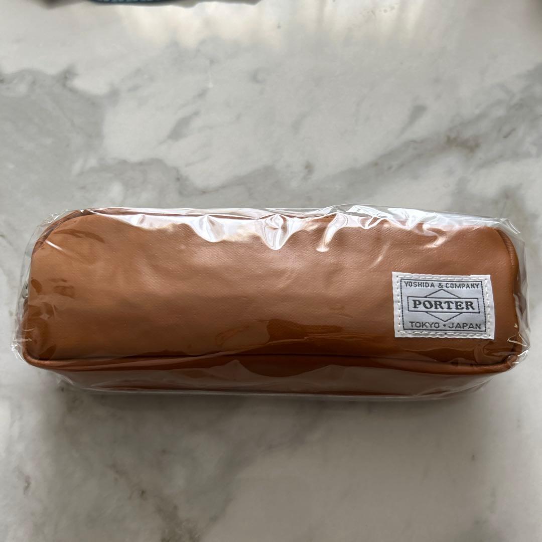 新品　PORTER ブラウン 筆箱 約19 x 7 x 6 cm