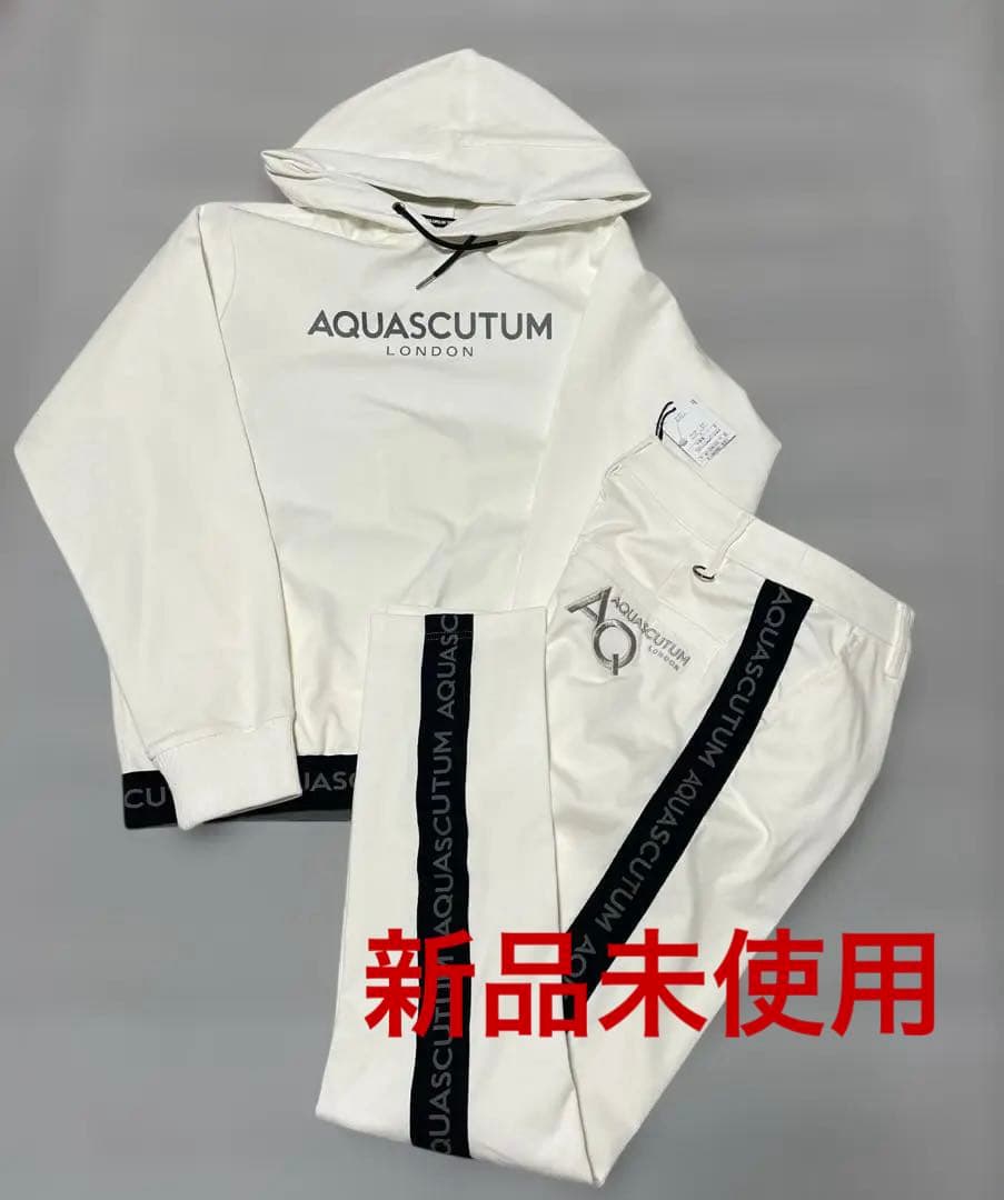 新品 AQUASCUTUM クリーミー　ゴルフウェア　ジョガーセットアップ春夏秋