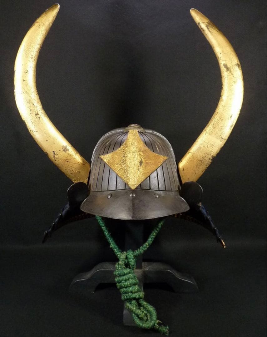 桃山期〜江戸期‼️希少‼️木製の三品‼️金彩脇立‼️前立‼️武具 甲冑‼️兜は付属しません‼️