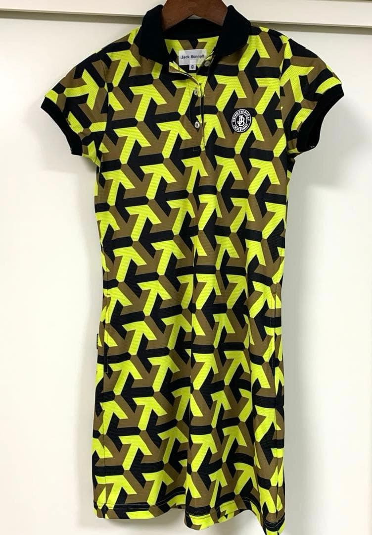 美品　ジャックバニー Jack Bunny ポップコーン鹿の子半袖ワンピース