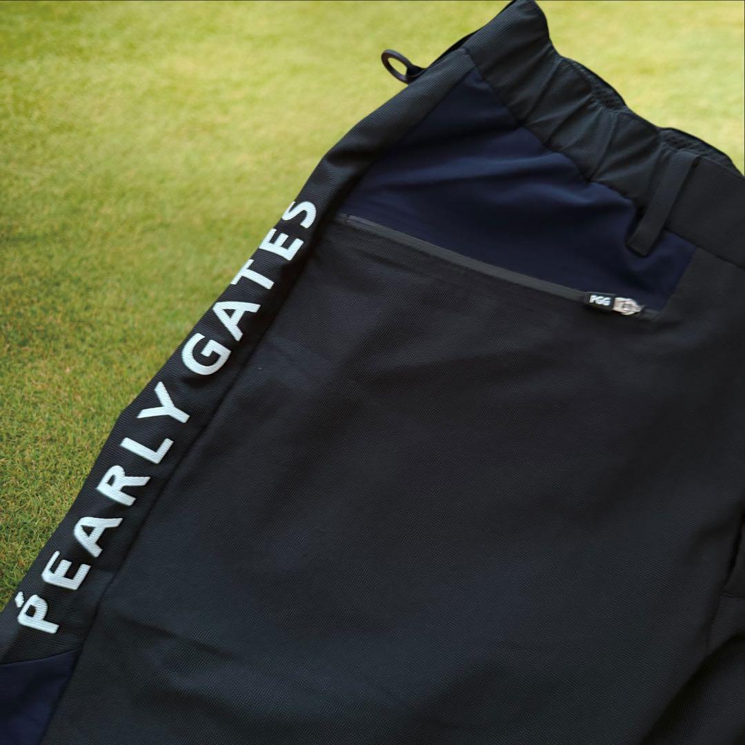 美品　パーリーゲイツ　PGG ジョガーパンツ　3 S〜M相当　紺　黒　ネイビー