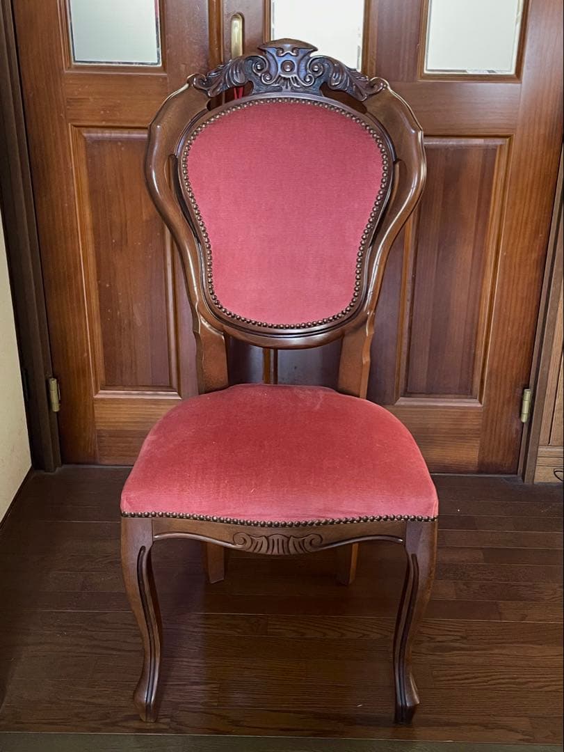 ヴィンテージ木製チェア ロココ調　クラシック　猫脚　②