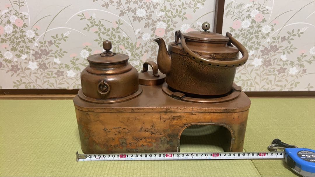 伝統的な銅製茶道具セット 希少品