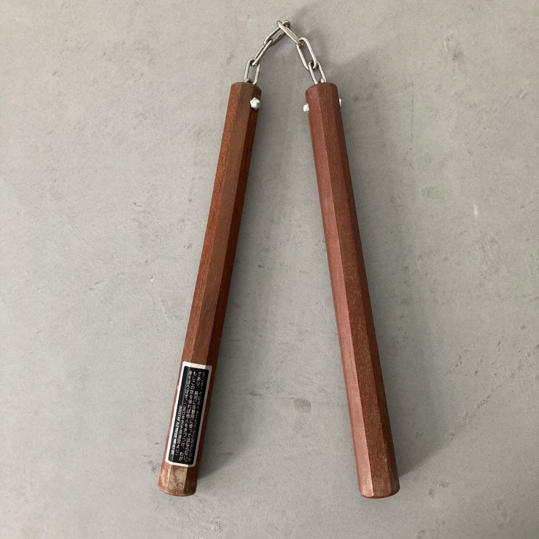 スヌケ　ヌンチャク　沖縄空手　古流武術　古武道　日本製　長さ30cm　八角先太