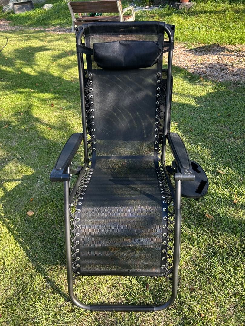 【値下げ】キャノピー付き・折りたたみリクライニングチェア（2脚セット）