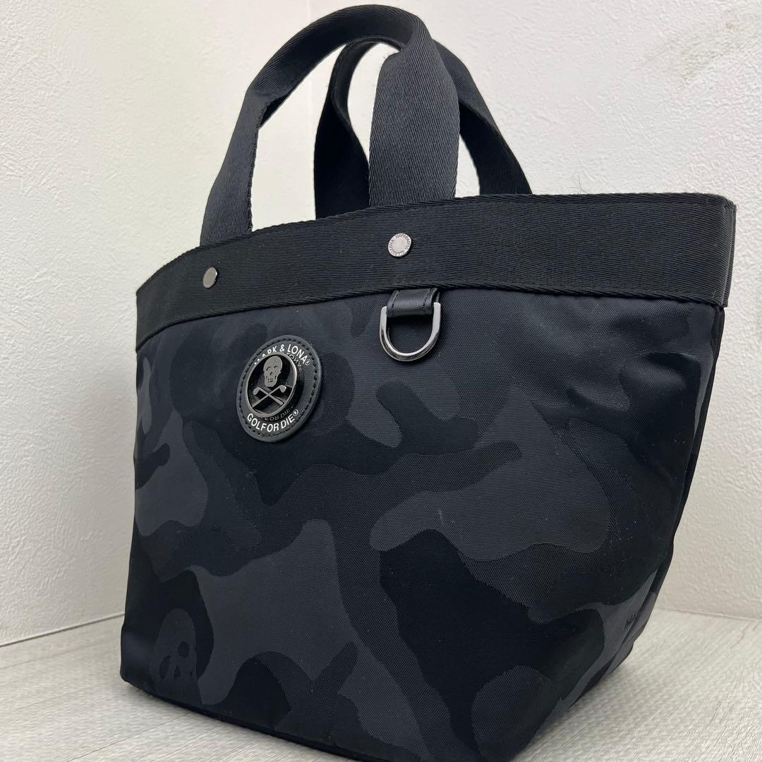 MARK&LONA マークアンドロナ ラウンドバッグ カートバッグ 迷彩ブラック