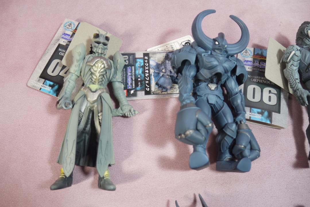 仮面ライダー555　オルフェノク　タグ付きソフビ　8体セット
