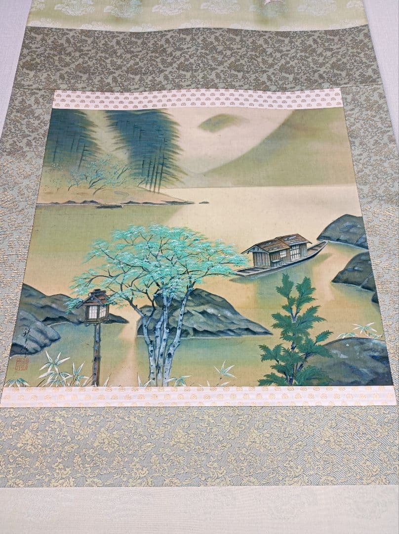 軸 開運 おもてなし 絵 龍脈 山水 花 紅葉 中国 風水 美術 骨董 インテリ