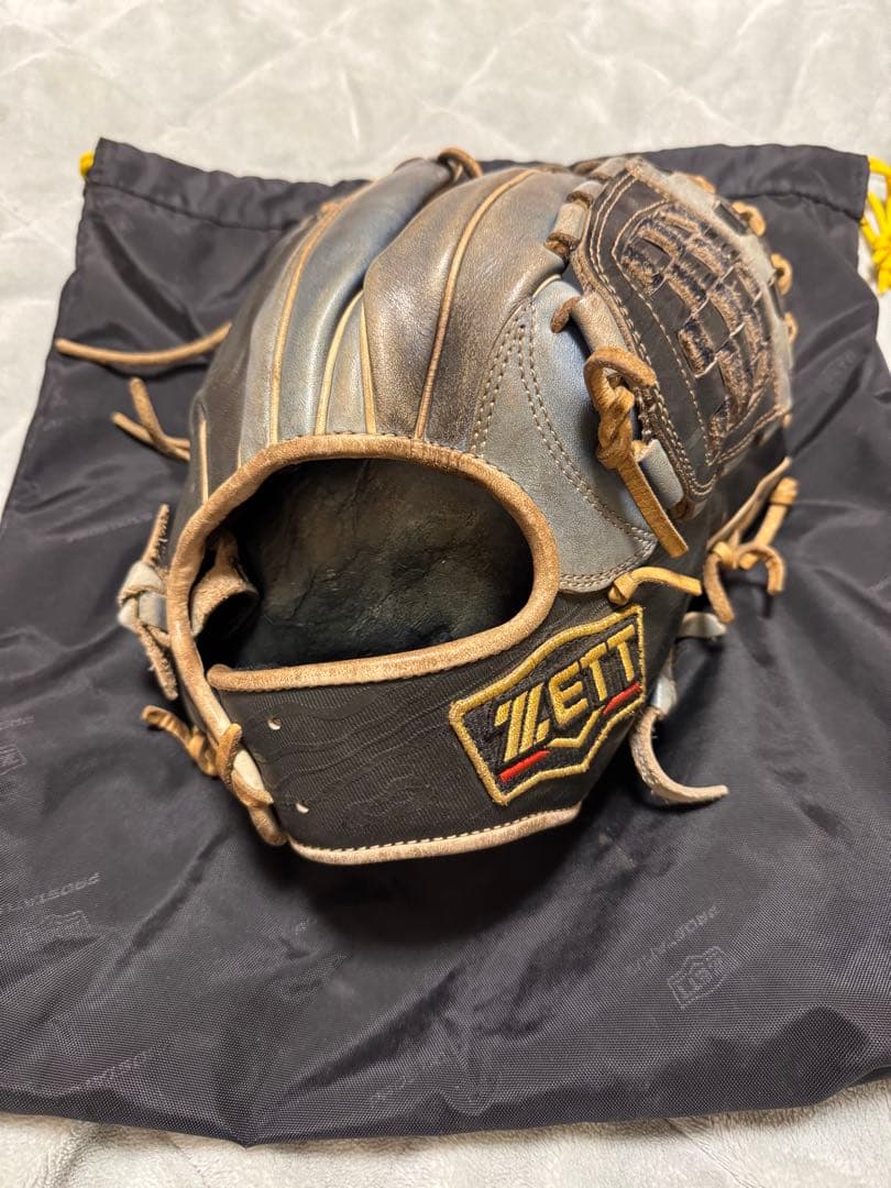 ZETT プロステイタス 軟式グローブ ブラック/ブルー