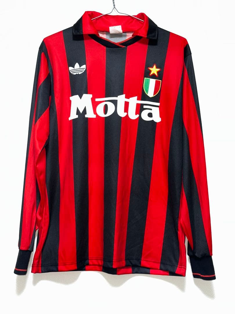 ACミランヴィンテージAdidas 赤黒ストライプ長袖シャツ