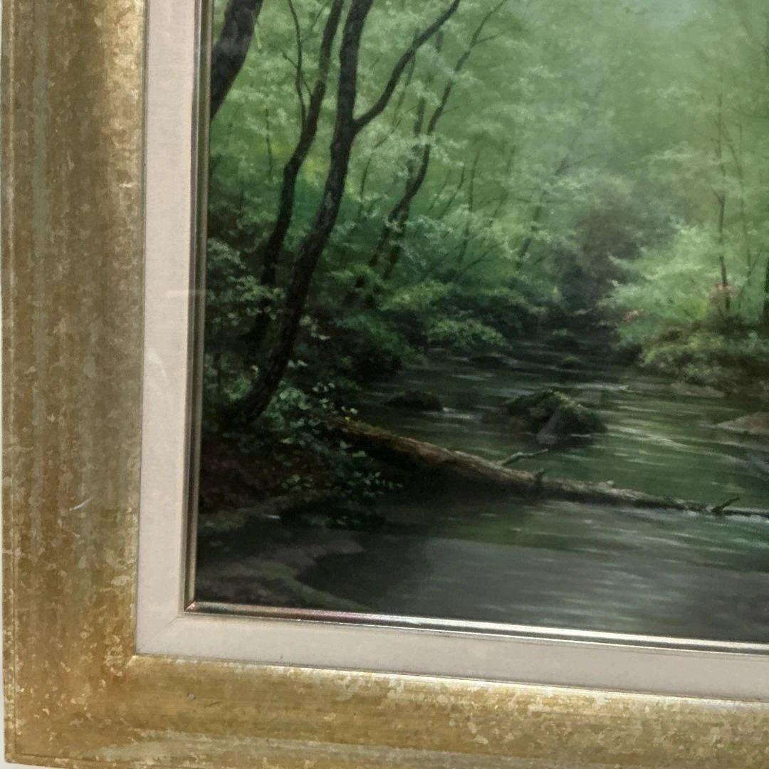 秀ちゃんさん専用　向山一石　（もいやまいつせき）　春光に憩う　「奥入瀬」　F6