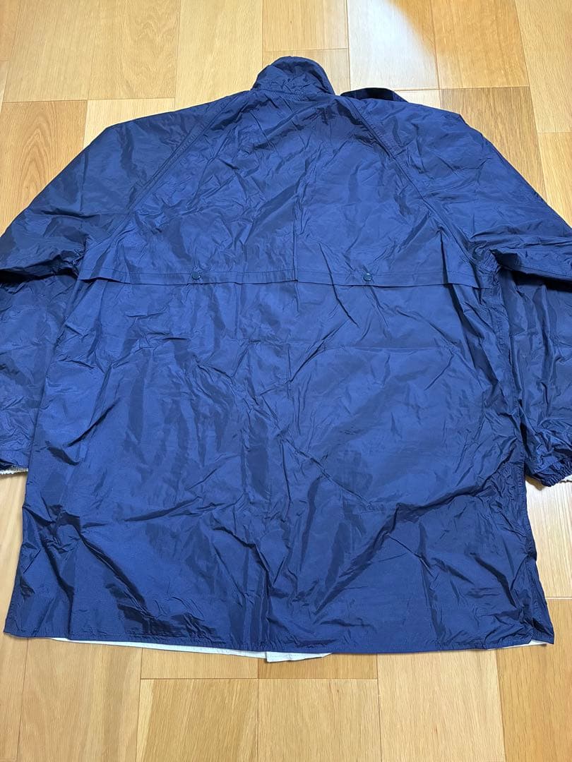 ネイビーレインウェア ボタン付き リバーシブルタイプ 難ありジャンク品