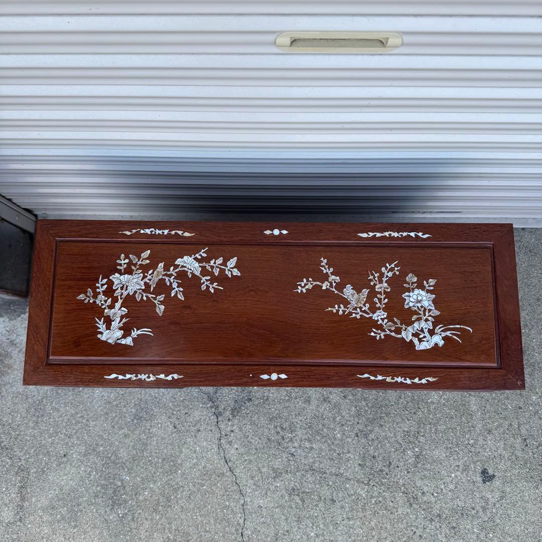 豪華 螺鈿細工 花梨 唐木 3段9杯 小箪笥チェスト 収納キャビネット抽斗飾り棚