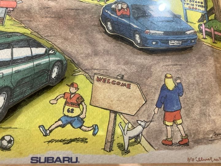 SUBARU レガシー　1993年販売店向け立体絵画　非売品
