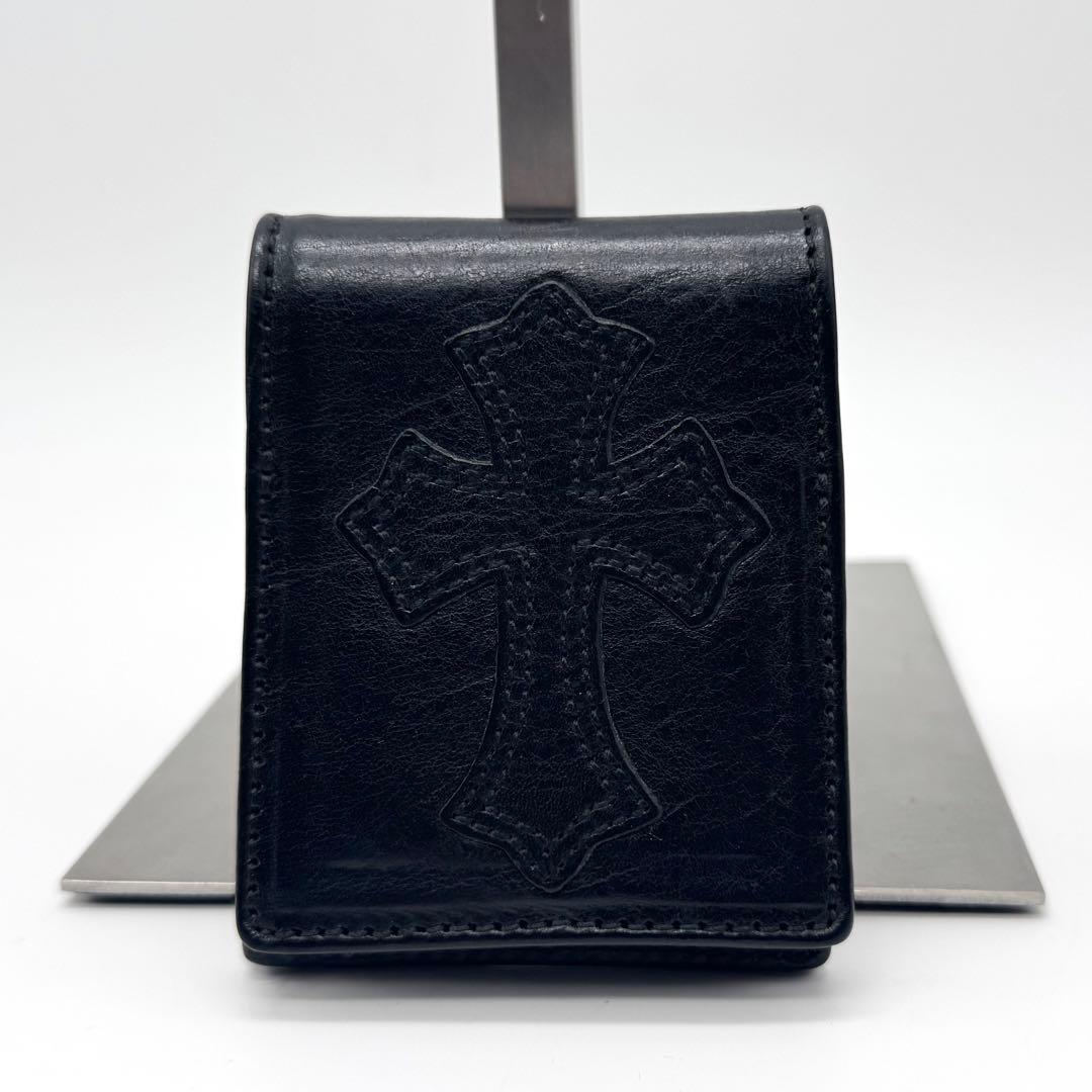 インボイス原本有 クロムハーツ CHクロス パッチ レザー メモホルダー ミニ