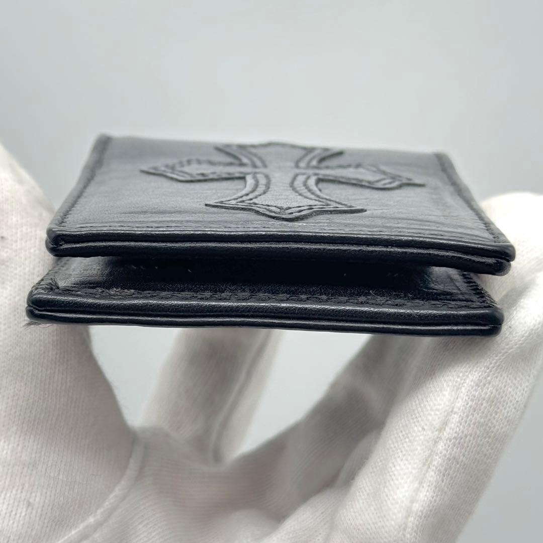 インボイス原本有 クロムハーツ CHクロス パッチ レザー メモホルダー ミニ