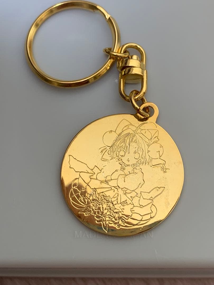 【希少品】 デ・ジ・キャラット メタルキーホルダー メダル バレンタイン 当時品