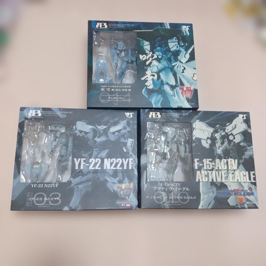 マブラヴ フィギュア まとめて 3体 yf-22 f-15 吹雪 開封済み品
