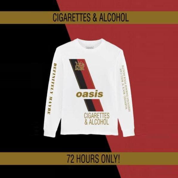 ★OASIS★Cigarettes & Alcohol★72H限定Ｔシャツ★Ｍ