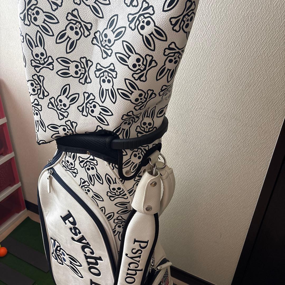 【美品】Psycho Bunny✨サイコバニー キャディバッグ 白