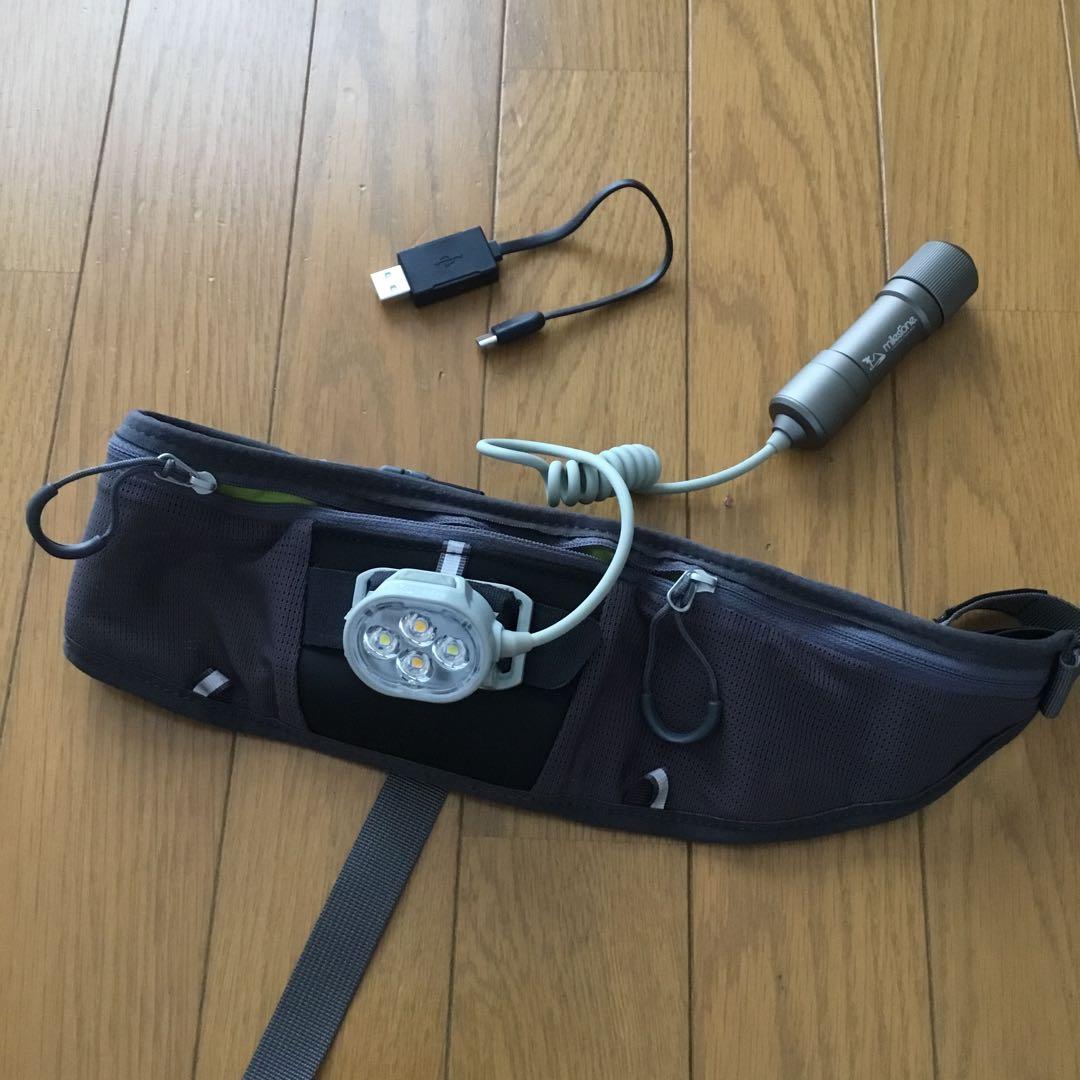 美品　Milestone　USB充電式 LEDライト ウエストポーチ