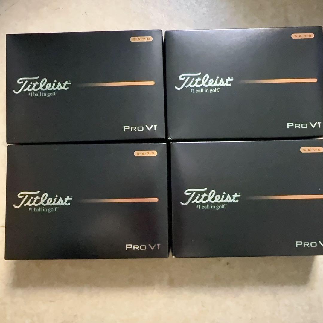 2025 TITLEISTタイトリストPROV1 プロV1 ダブルナンバー4箱