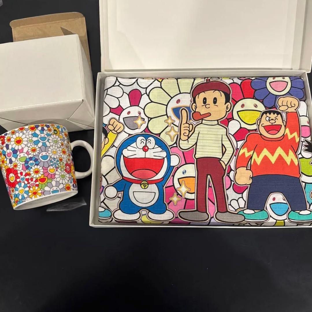 新品ドラえもん展 マルチクロス 村上隆 マグカップ　箱付き　セット