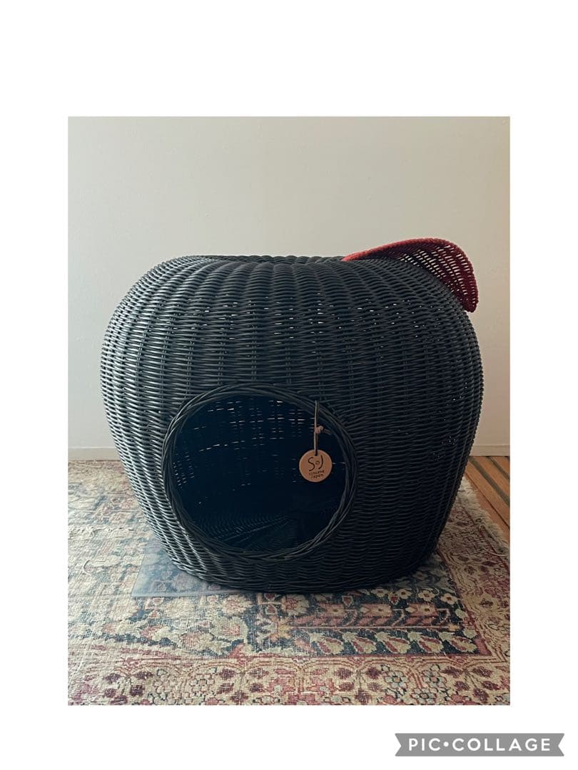 シンシアジャパン ラタンポムハウス キャットハウス ブラックりんご